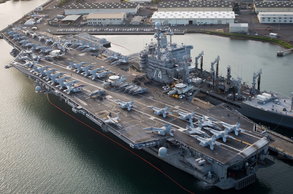 Uss John C Stennis Cvn 74 Moored At Pearl Harbor 2016 4443 X 2957