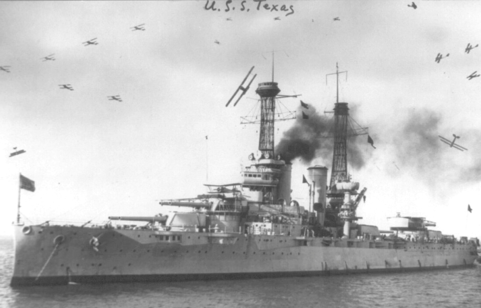 Uss Texas Bombards Normandy Beach 6 7 1944 Video Below Of Uss Texas