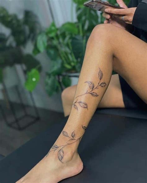 Vine Round My Leg Tattoo Vine Tattoos Leg Tattoos Tattoos For Women