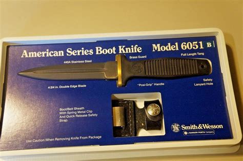 Vintage Smith Wesson 6051 B Boot Knife Nos With Box 1896562409