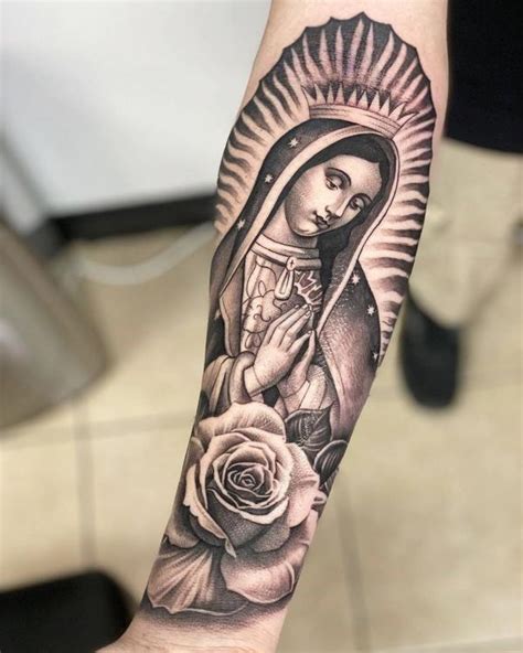 Virgin Mary Forearm Tattoo