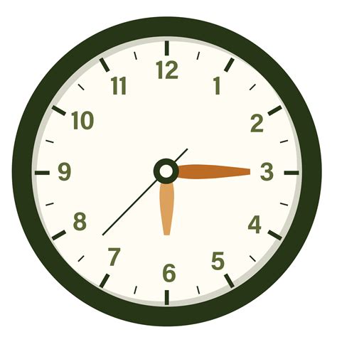 Wall Analog Clock Design Show At 6 15 Time And Clock Illustration 35271166 Png