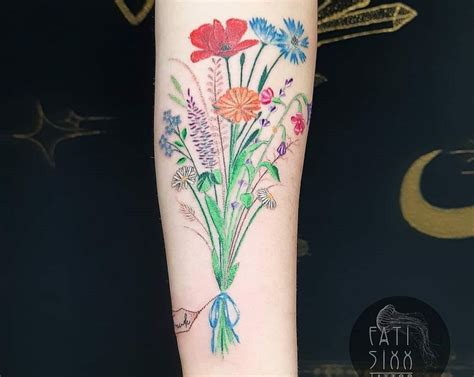 Watercolor Flower Bouquet Tattoo Best Flower Site