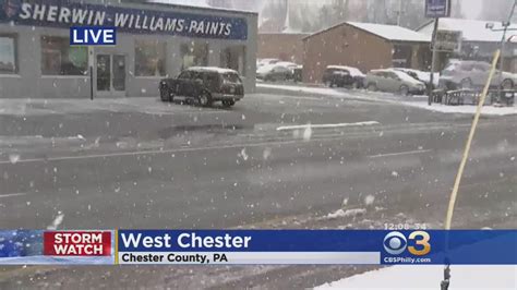 Weather Update Heavy Wet Snow In West Chester Youtube