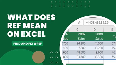 What Does Ref Mean On Excel Find And Fix Ref Earn And Excel