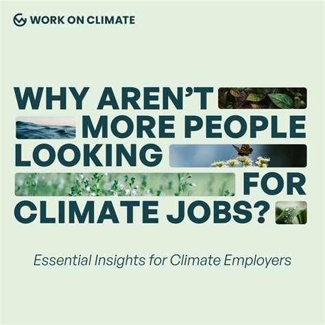 Why Aren T More People Looking For Climate Jobs Essential Insights For