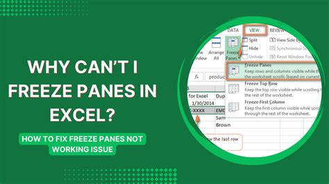 Why Can Amp 39 T I Freeze Panes In Excel How To Fix Freeze Panes Not Working Issue Earn And Excel