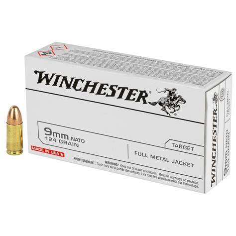 Winchester Nato 9Mm Luger Ammo 124 Grain Full Metal Jacket Ammo Can Of