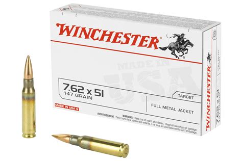 Winchester Usa 7 62X51mm Nato 147 Grain Fmj 120 Rounds Value Pack For