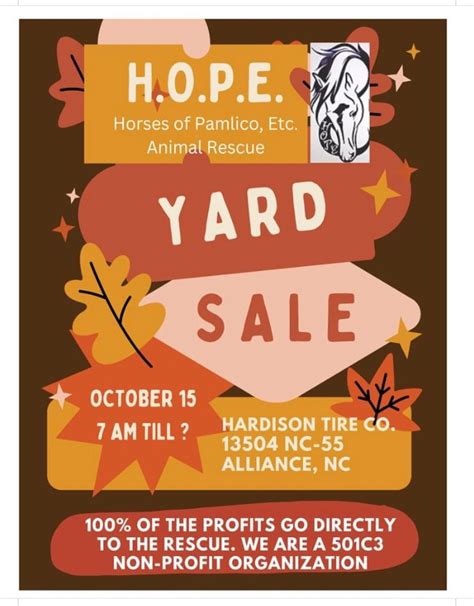 Yard Sale For H O P E Oct 15 What Amp 39 S Happening Events In Oriental Nc