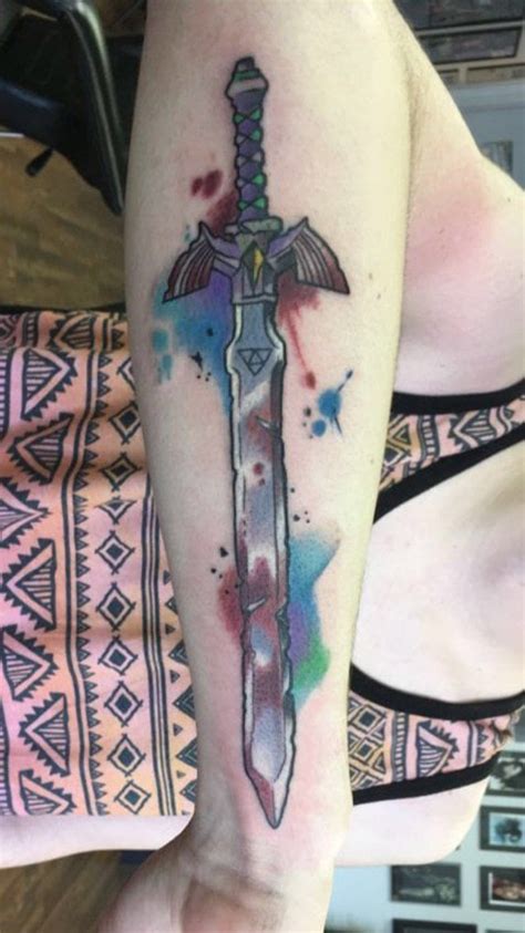 Zelda Master Sword Tattoo By Jon Heiser The Dalles Or Nerdtattoos